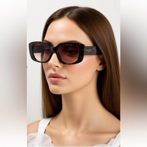NWT Kurt Geiger Brown Patterned Square Sunglasses
